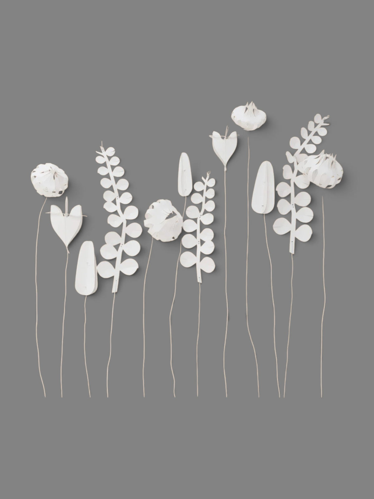 Paper flower bouquet | White