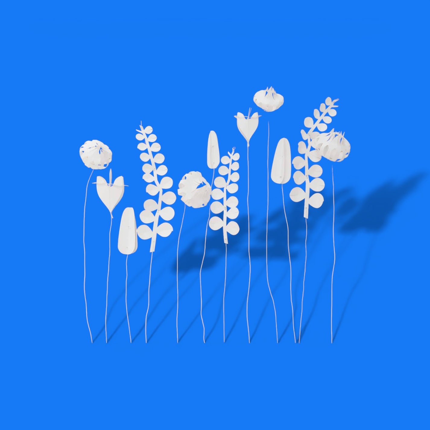 Bouquet de fleurs en papier ｜ Blanc