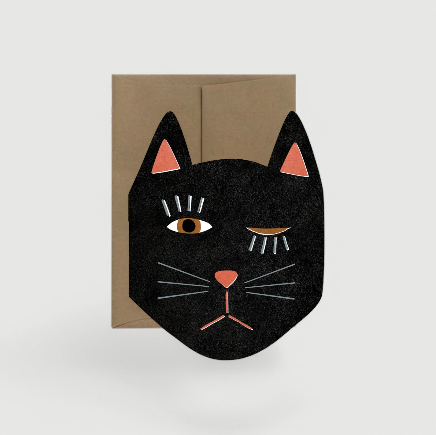 Carte de souhait ｜ Chat noir