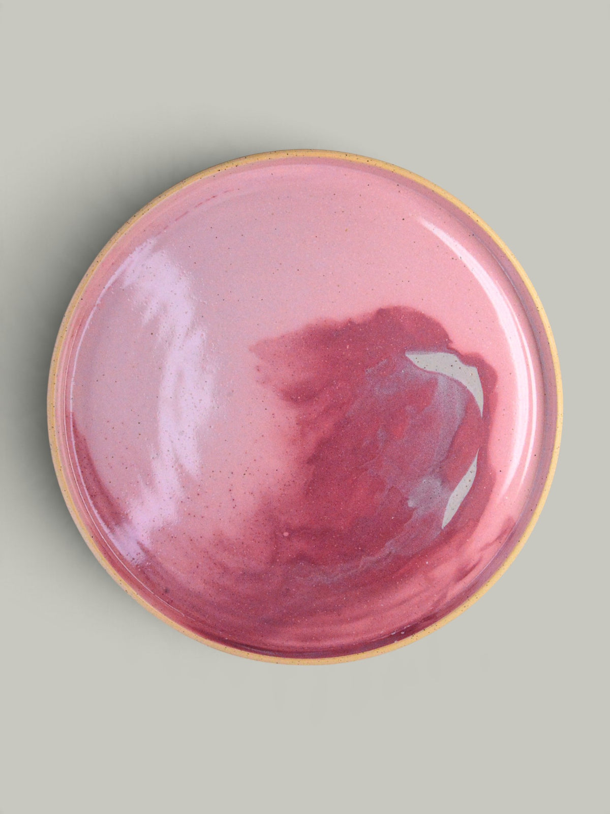 Assiette de service rose